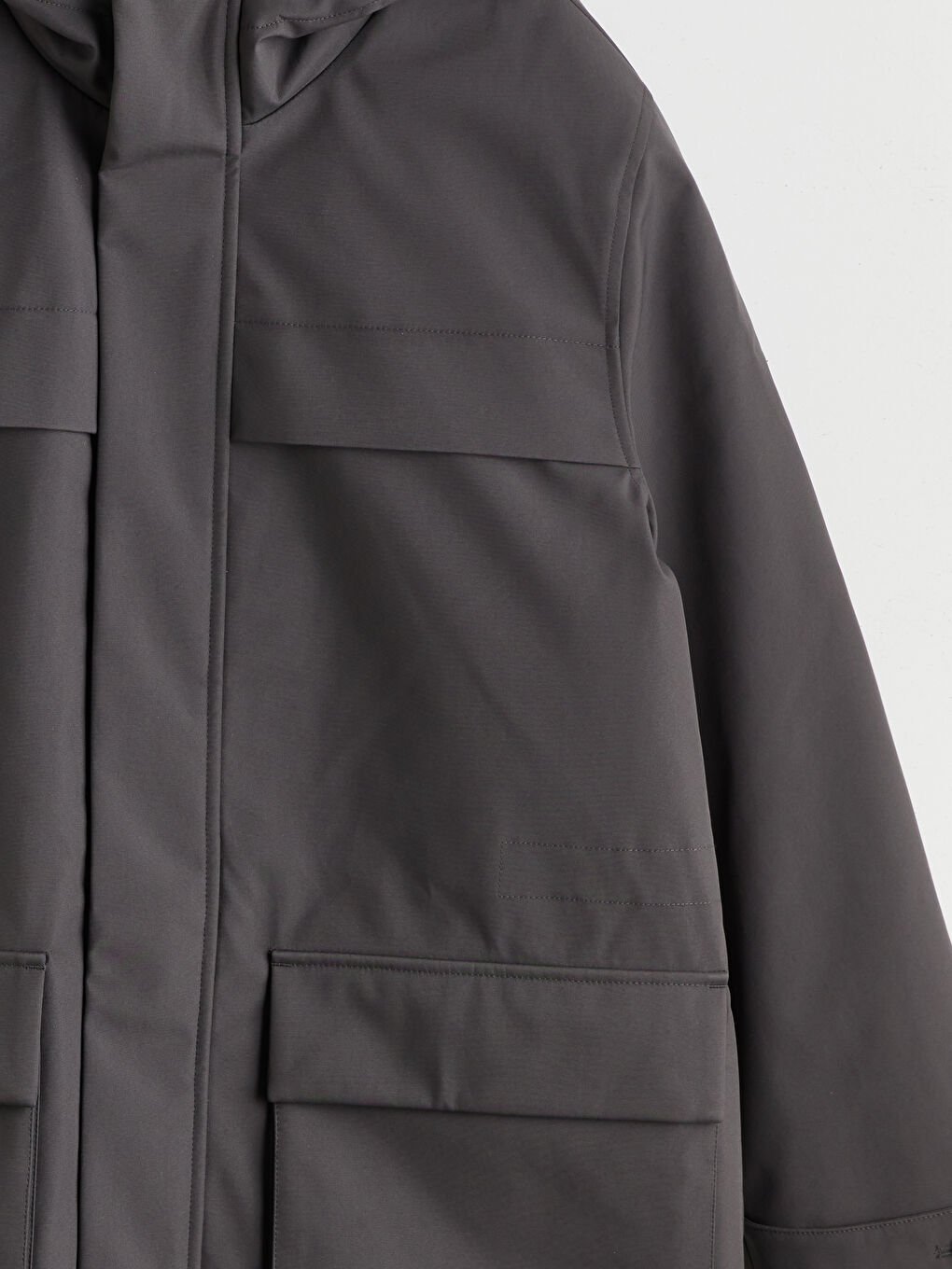 Ерлерге арналған стандартты пішім капюшонды парка пальтосы-6