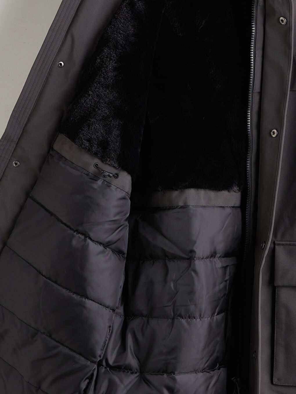 Ерлерге арналған стандартты пішім капюшонды парка пальтосы-7