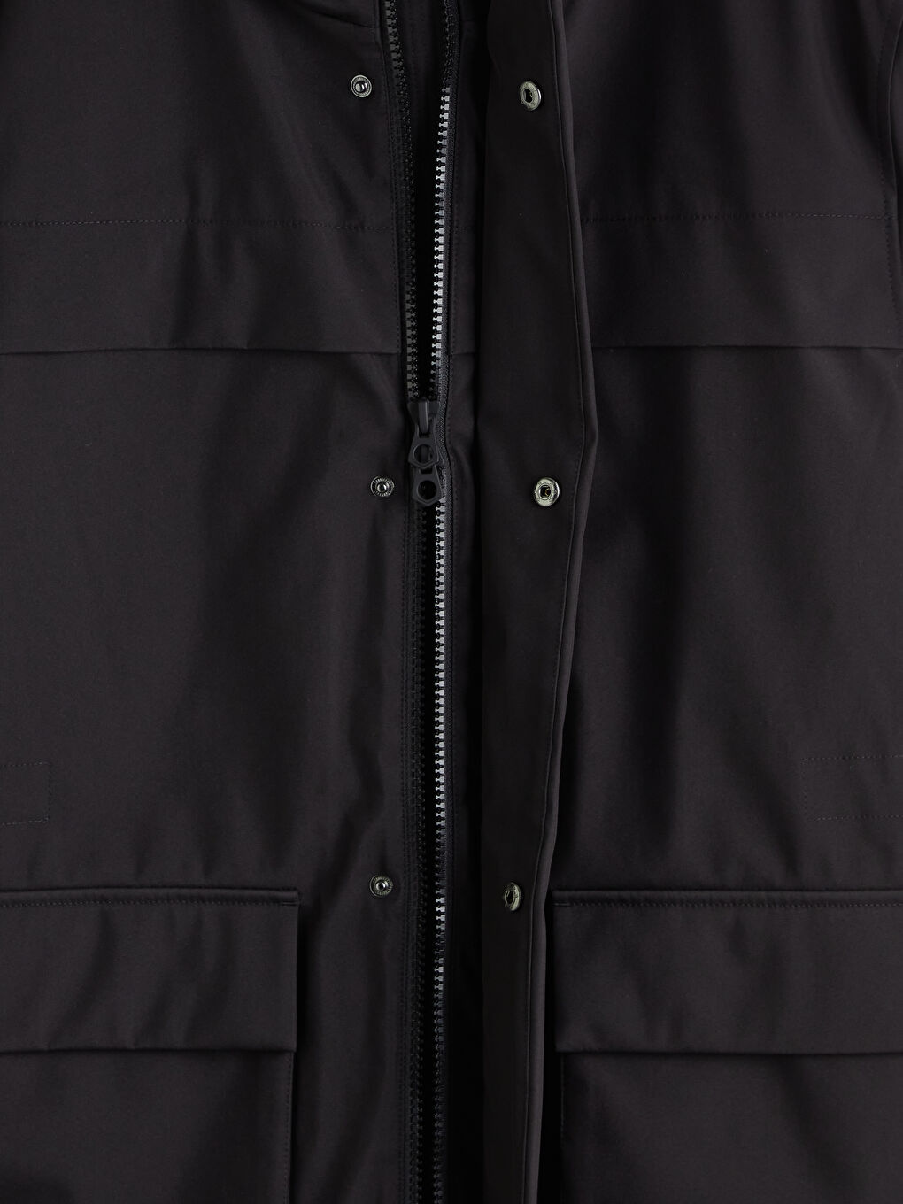 Ерлерге арналған стандартты пішім капюшонды парка пальтосы-6