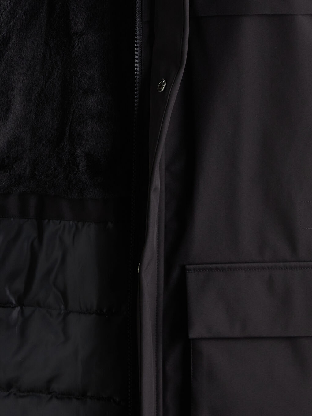 Ерлерге арналған стандартты пішім капюшонды парка пальтосы-7