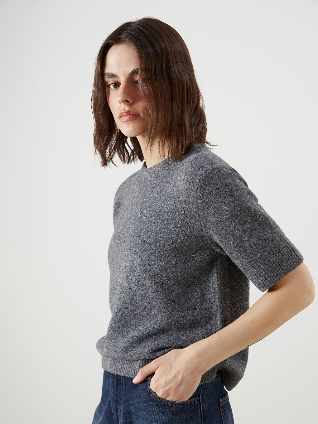 LCW Vision Crew Neck Women's Knitwear Sweater -W5BN44Z8-D3A