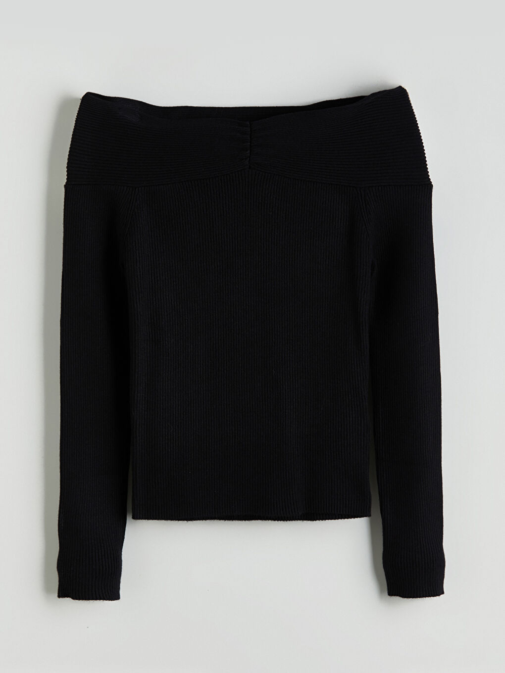 Slash Neck Women's Knitwear Sweater-5