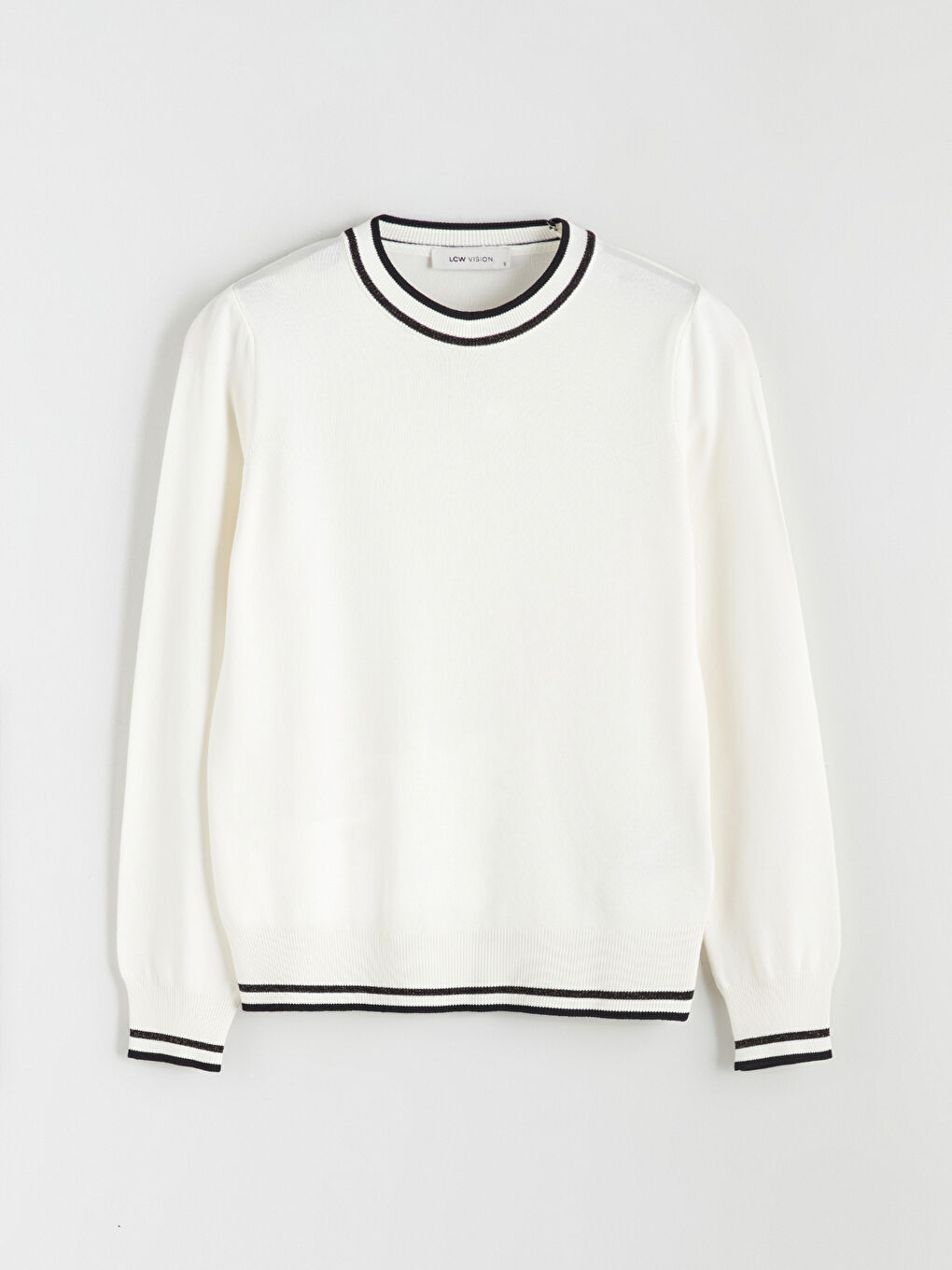 LCW Vision Crew Neck Striped Women's Knitwear Sweater -W5BN48Z8-FDU