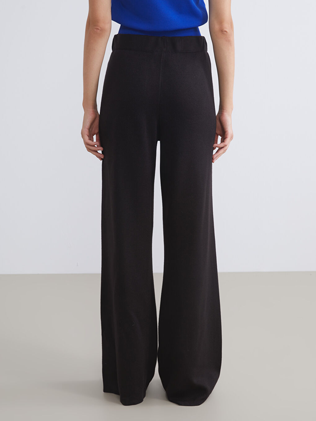 LCW Vision Elasticated Waist Wide Leg Women's Knitwear Trousers -W5BN50Z8-CVL