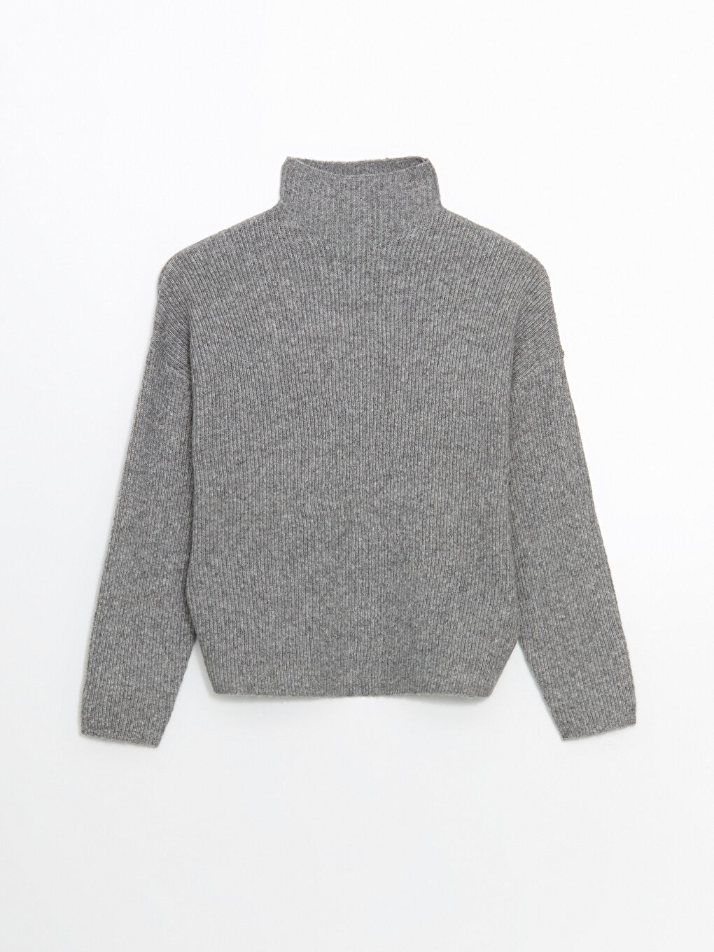 Funnel Neck Oversize Women's Knitwear Sweater-4