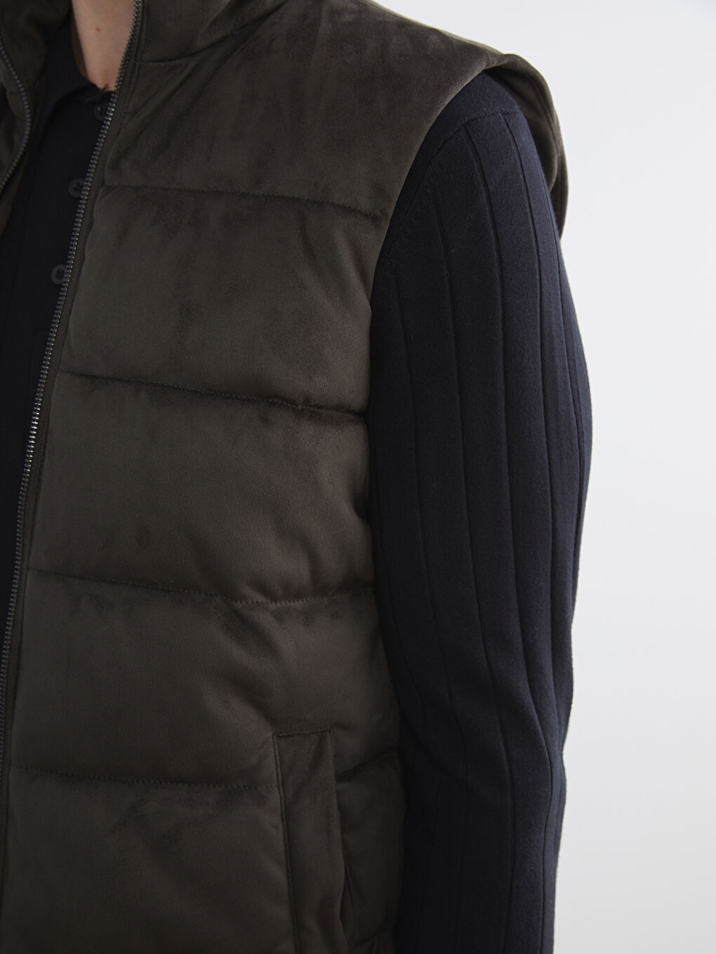 Standard Fit Funnel Neck Men's Puffer Gilet-2