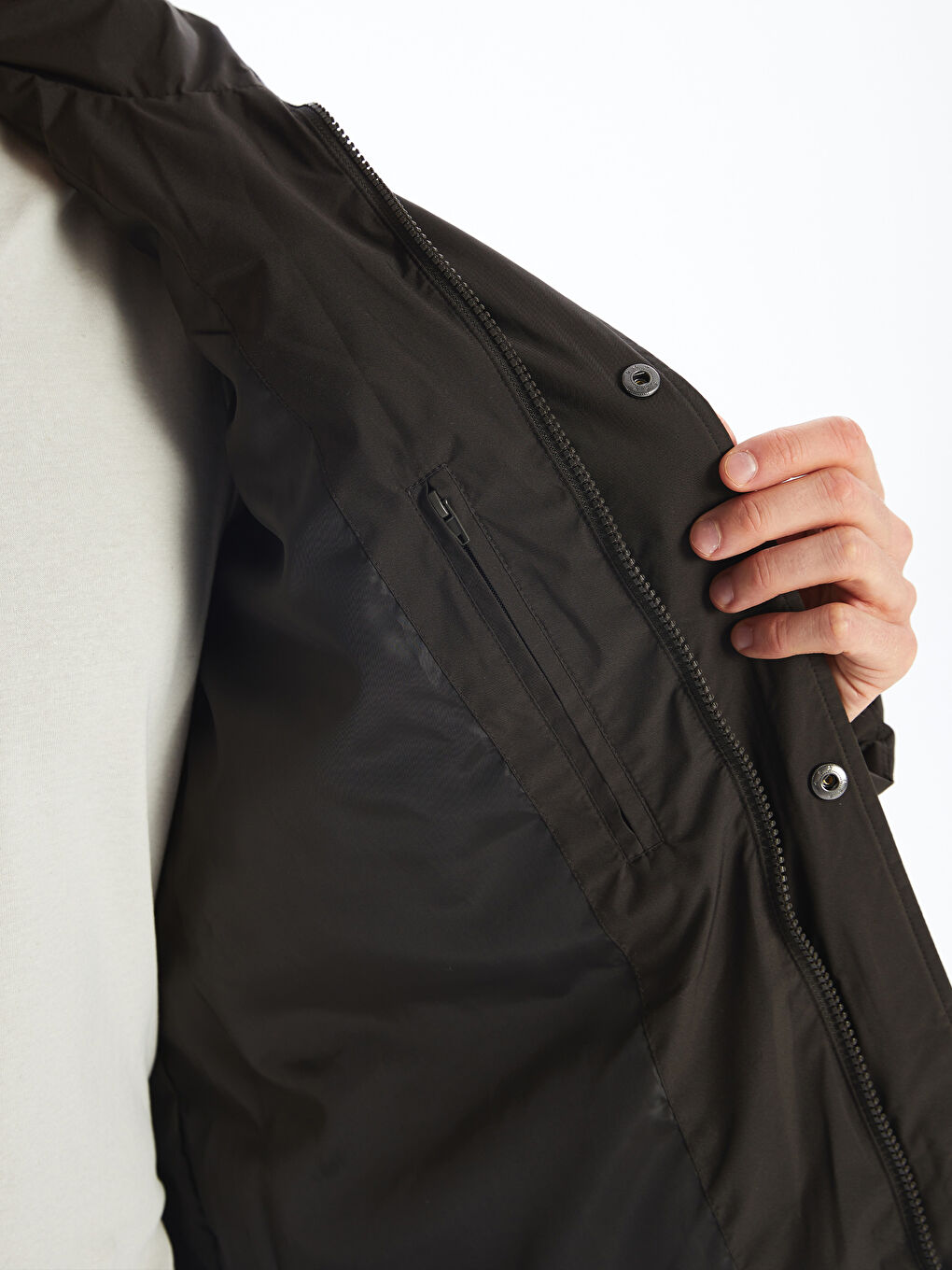 Standard Fit Funnel Neck Men's Puffer Coat-2
