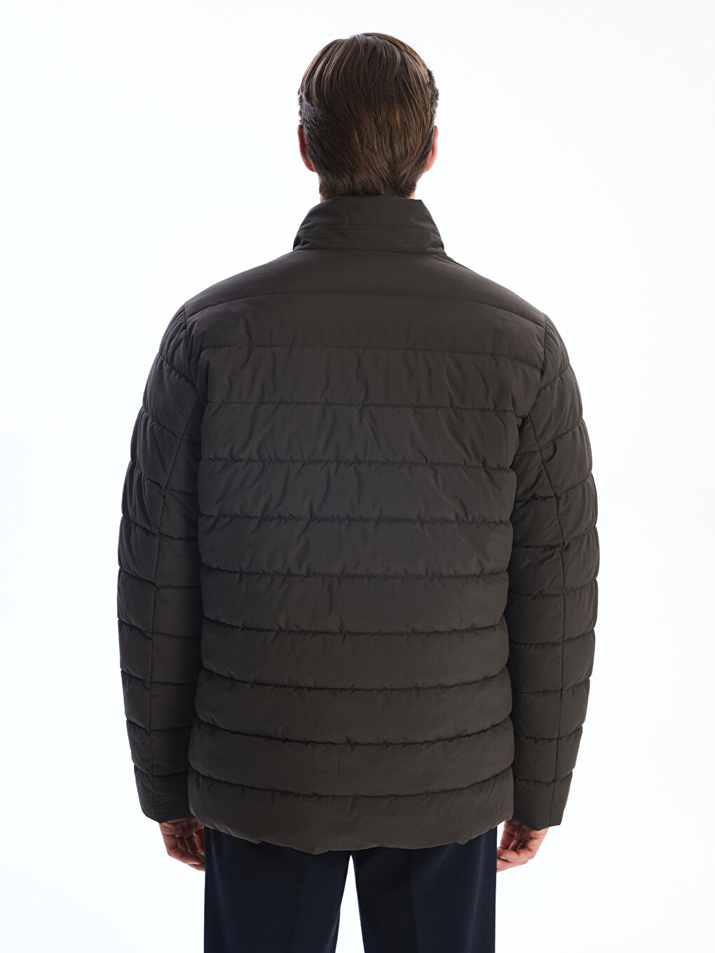 Standard Fit Funnel Neck Men's Puffer Coat-4