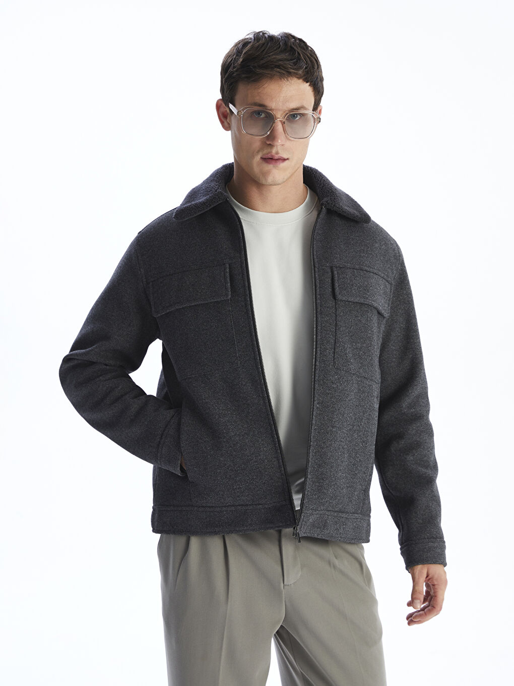 Standard Fit Collared Neck Men's Cachet Coat