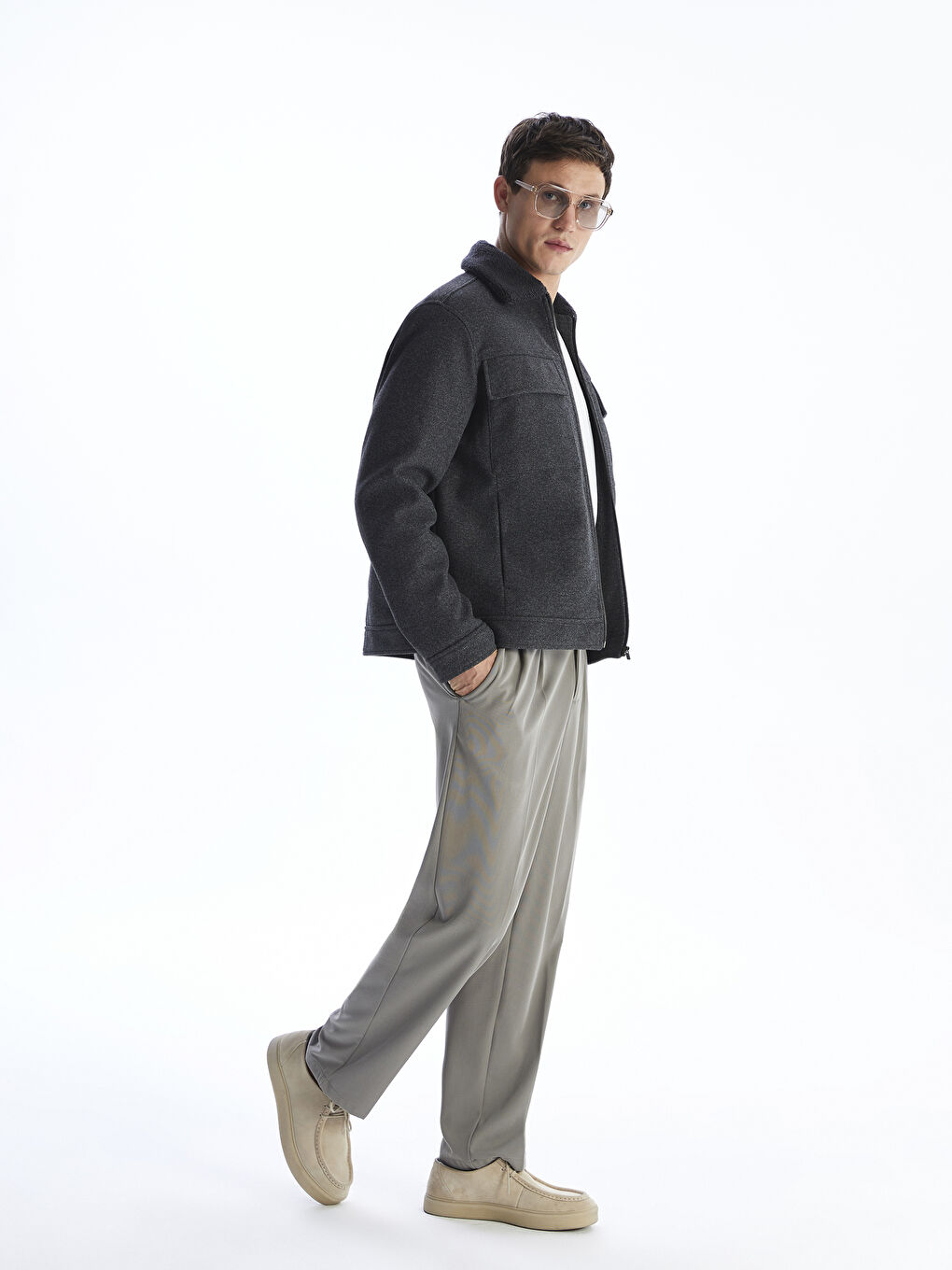 Standard Fit Collared Neck Men's Cachet Coat-1