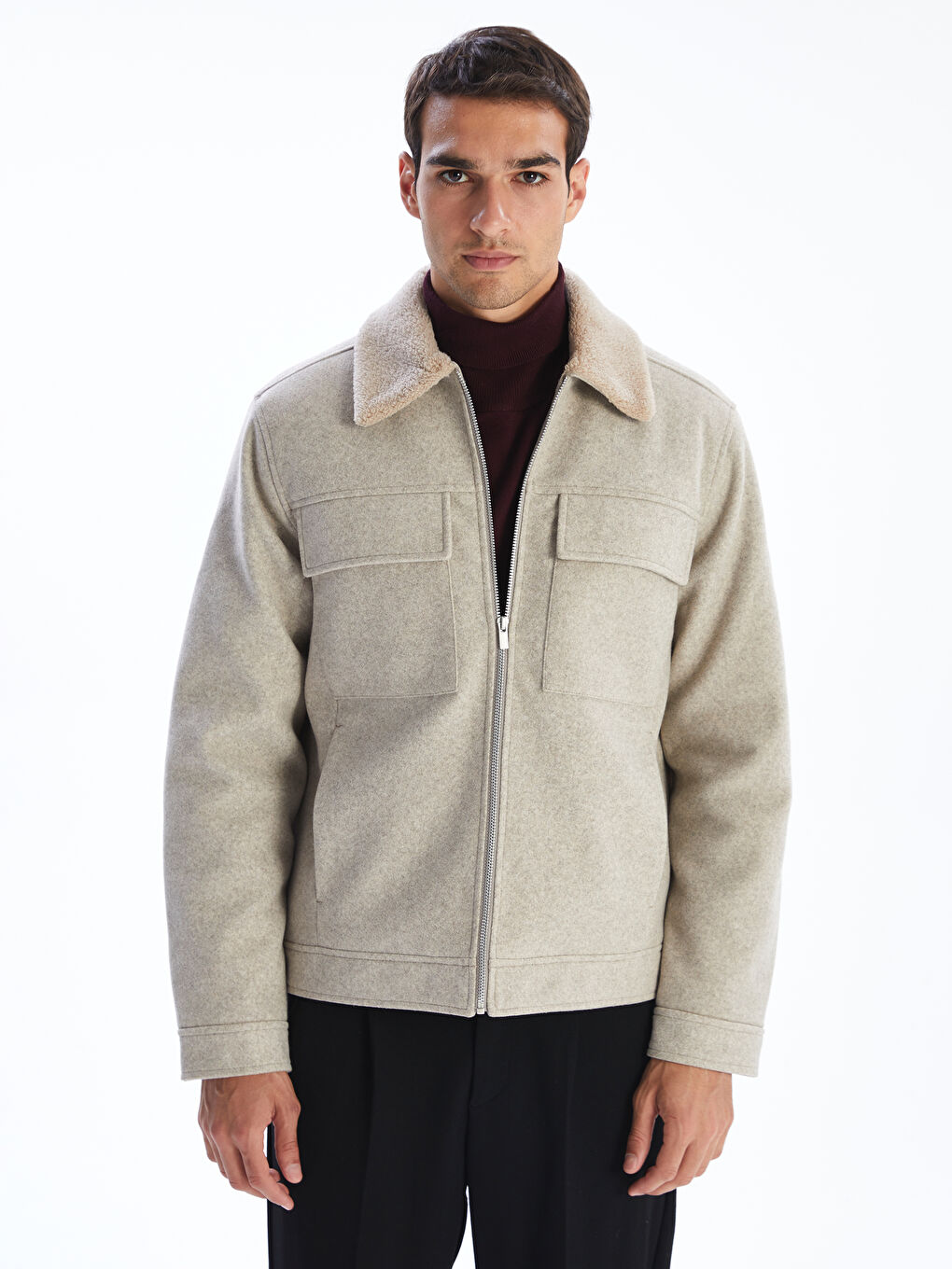 Standard Fit Collared Neck Men's Cachet Coat