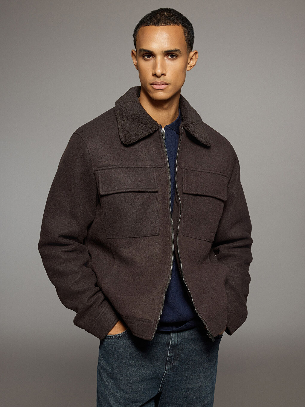 Man BROWN Coat-3