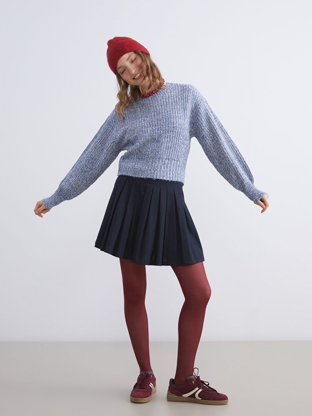 Crew Neck Women's Knitwear Sweater-1