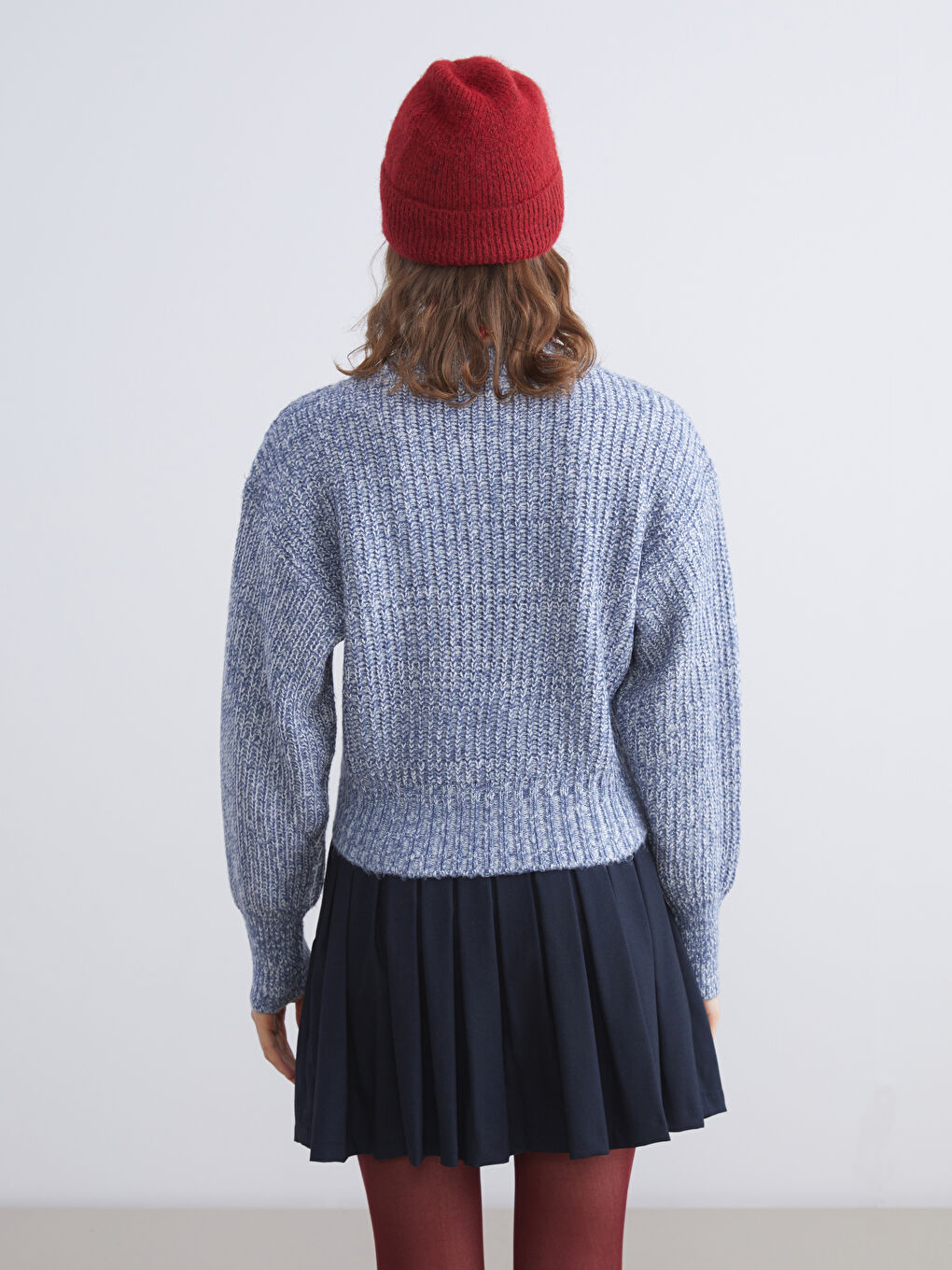 Crew Neck Women's Knitwear Sweater-3