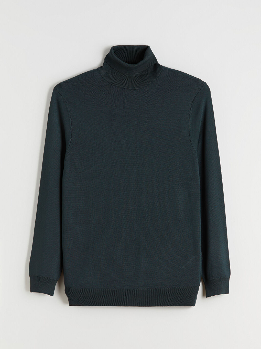 Yeşil Balıkçı Yaka Erkek Triko Kazak-4