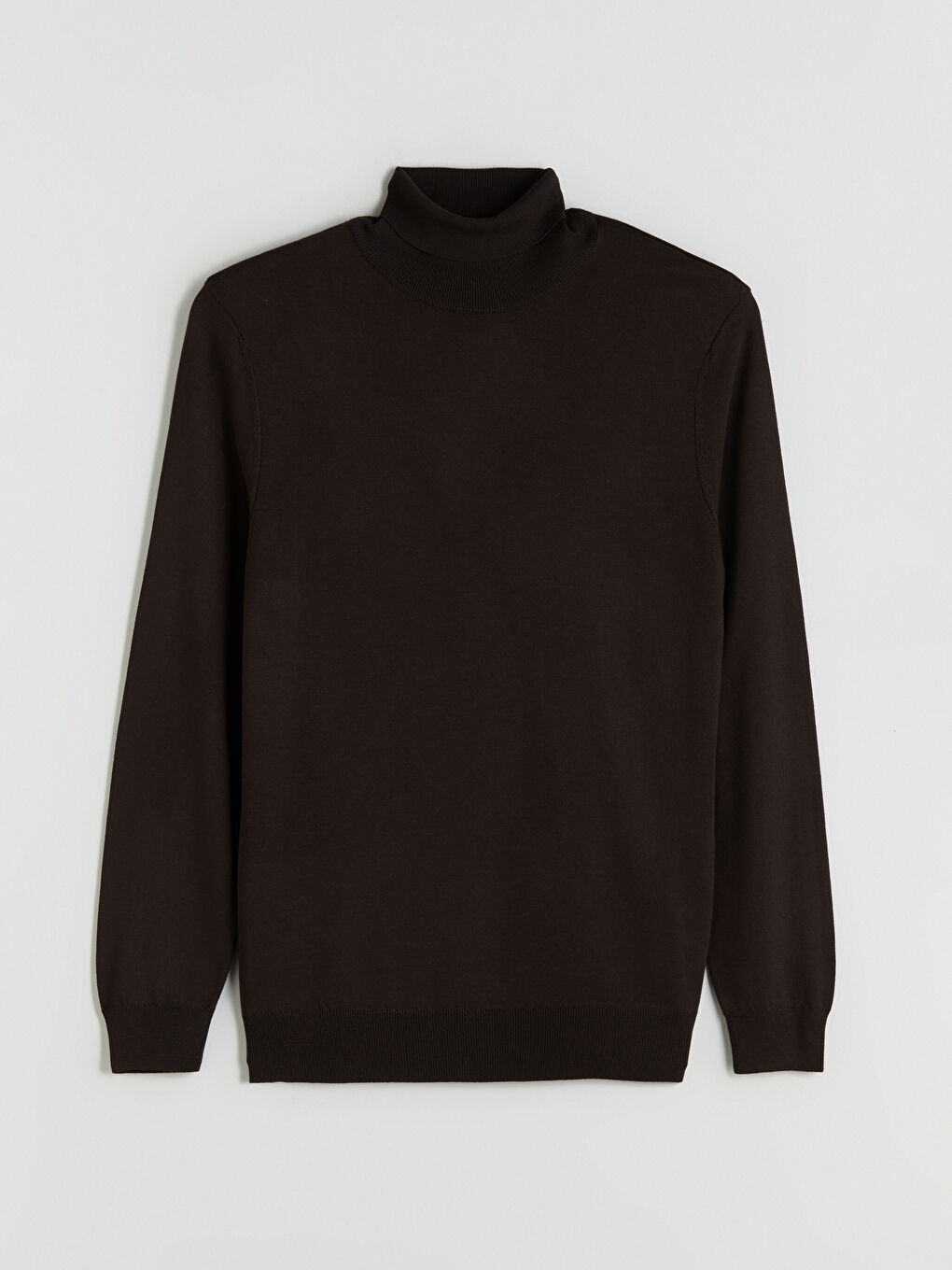 Kahverengi Balıkçı Yaka Erkek Triko Kazak-4