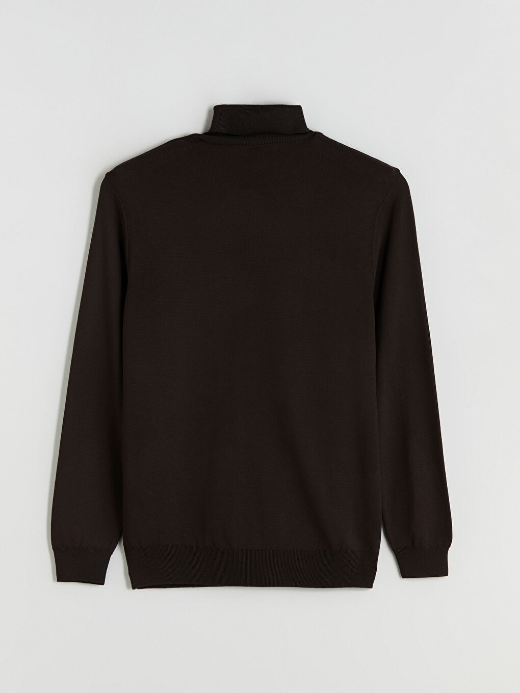 Kahverengi Balıkçı Yaka Erkek Triko Kazak-5