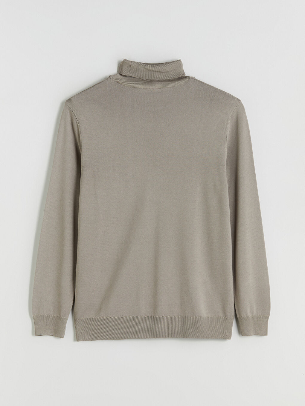 Bej Balıkçı Yaka Erkek Triko Kazak-5