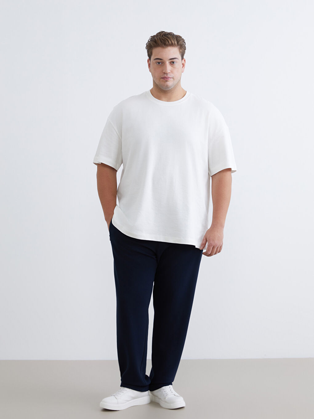 Lacivert Standart Kalıp Erkek Eşofman Altı-2