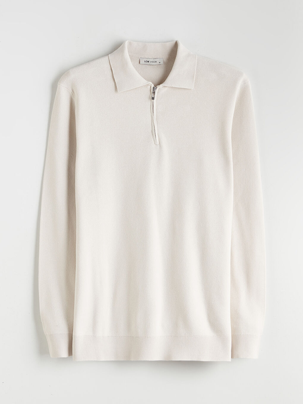 Pull-over à col polo zippé pour Hommes-4