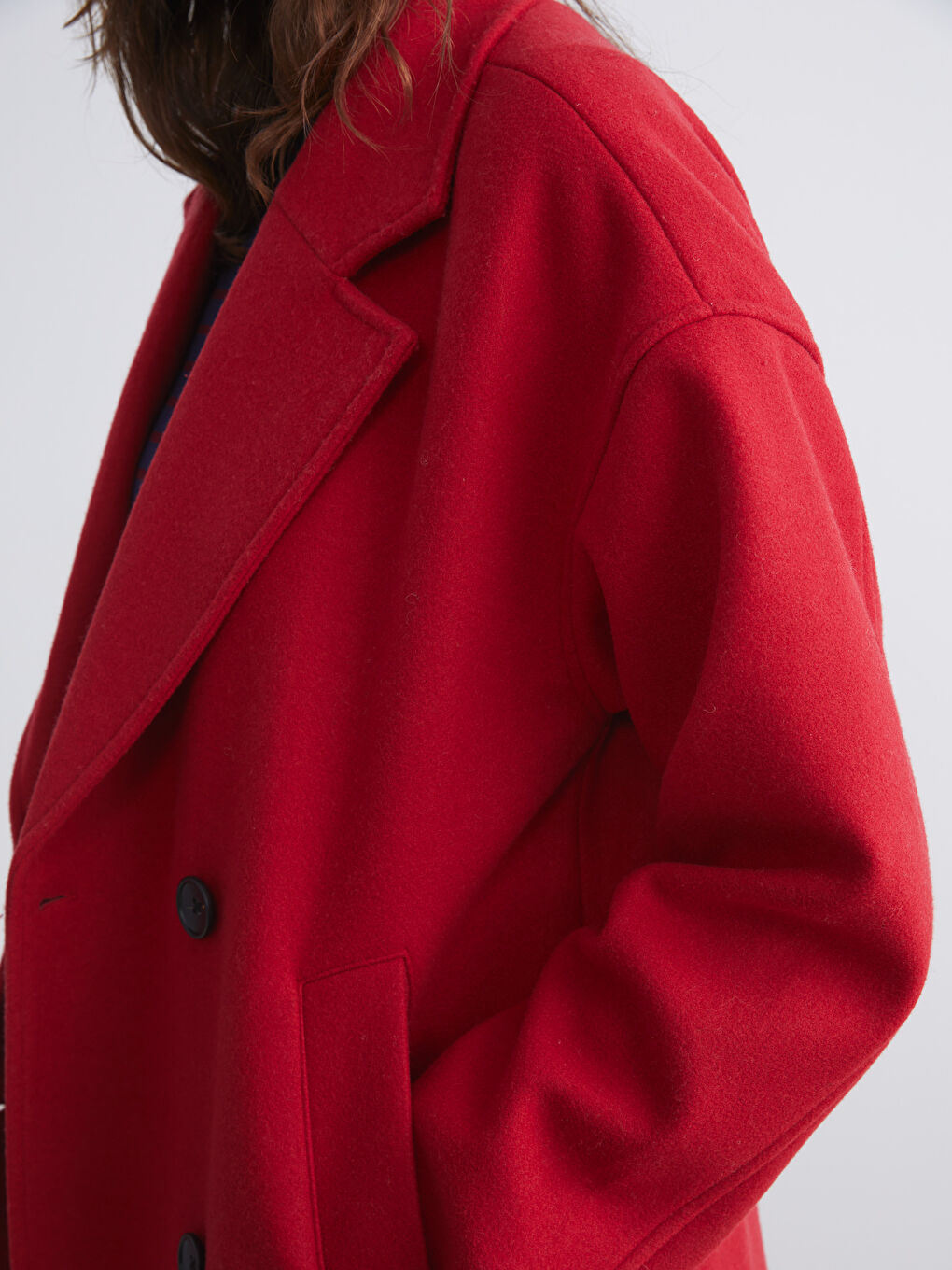 Двубортное Женское Пальто из Каше-2