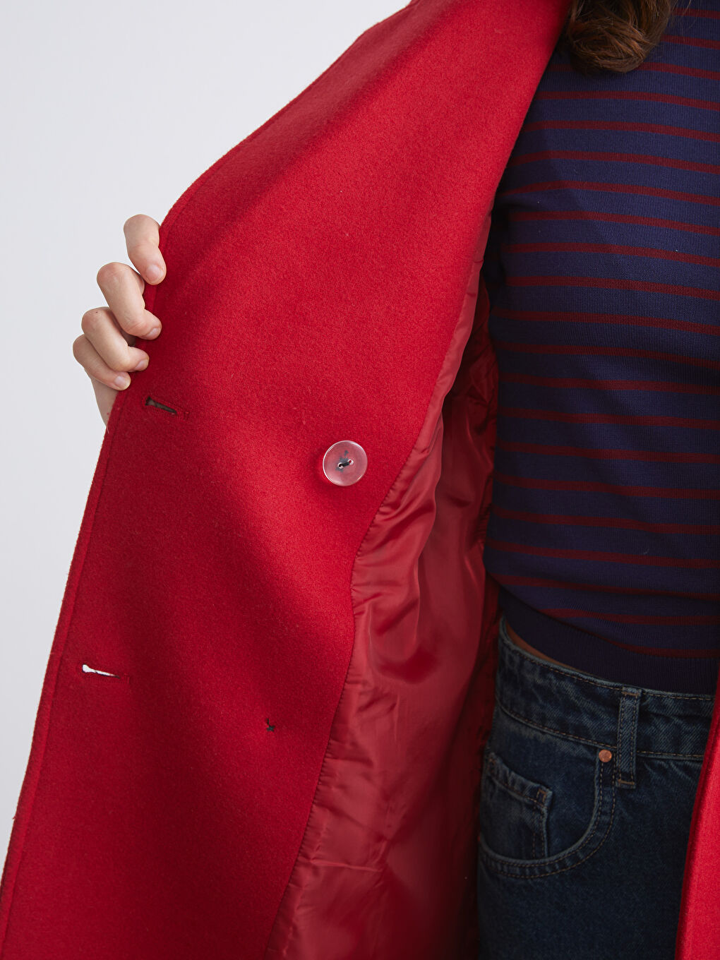 Двубортное Женское Пальто из Каше-3