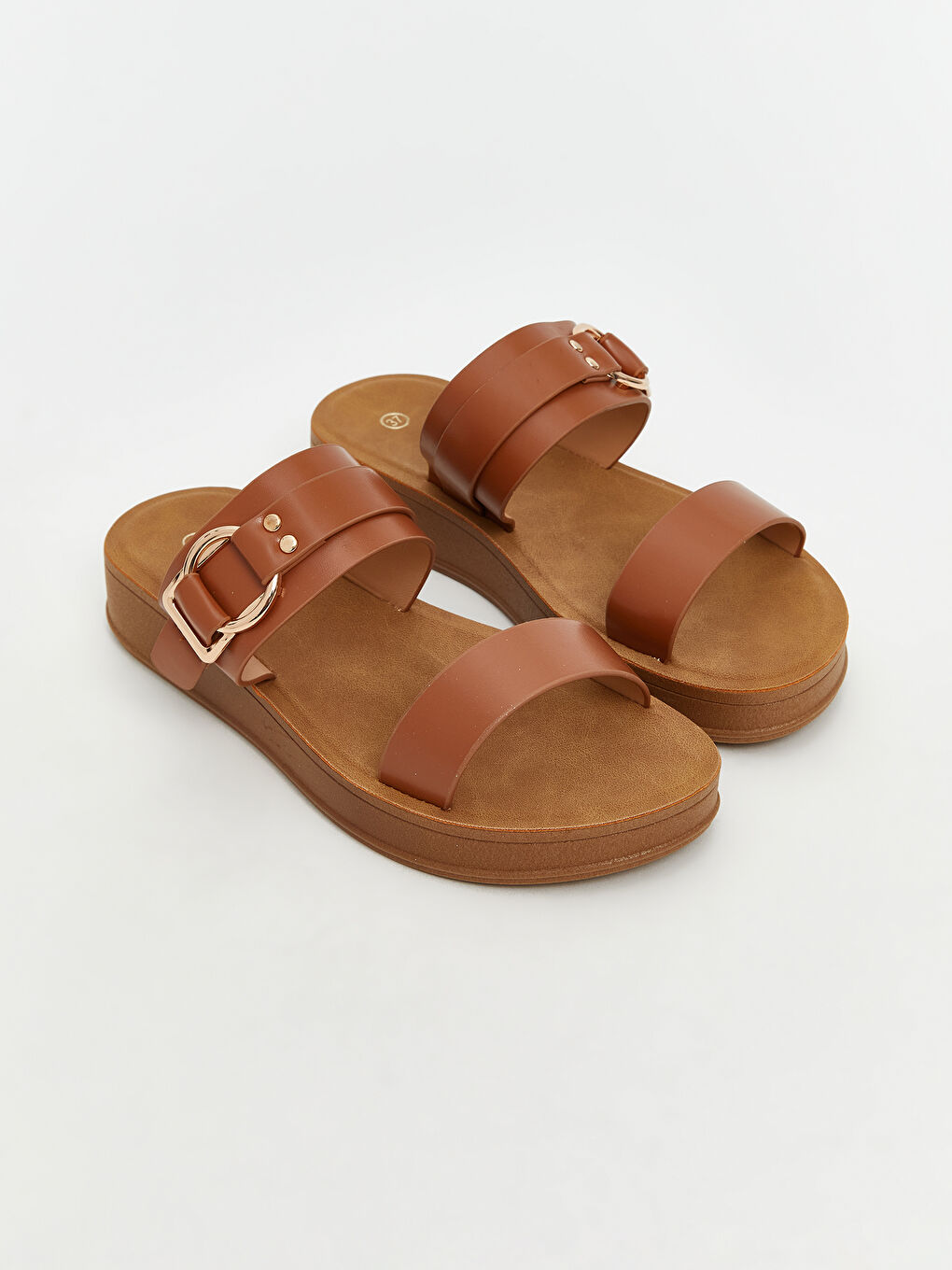 LCW STEPS Faux Leather Women's Slippers -W5BO33Z8-E5N