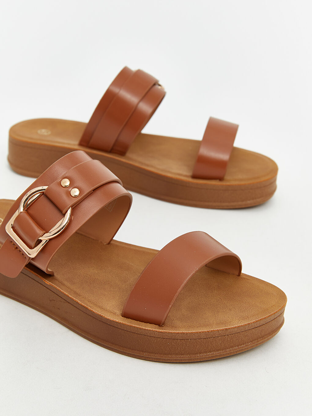 LCW STEPS Faux Leather Women's Slippers -W5BO33Z8-E5N