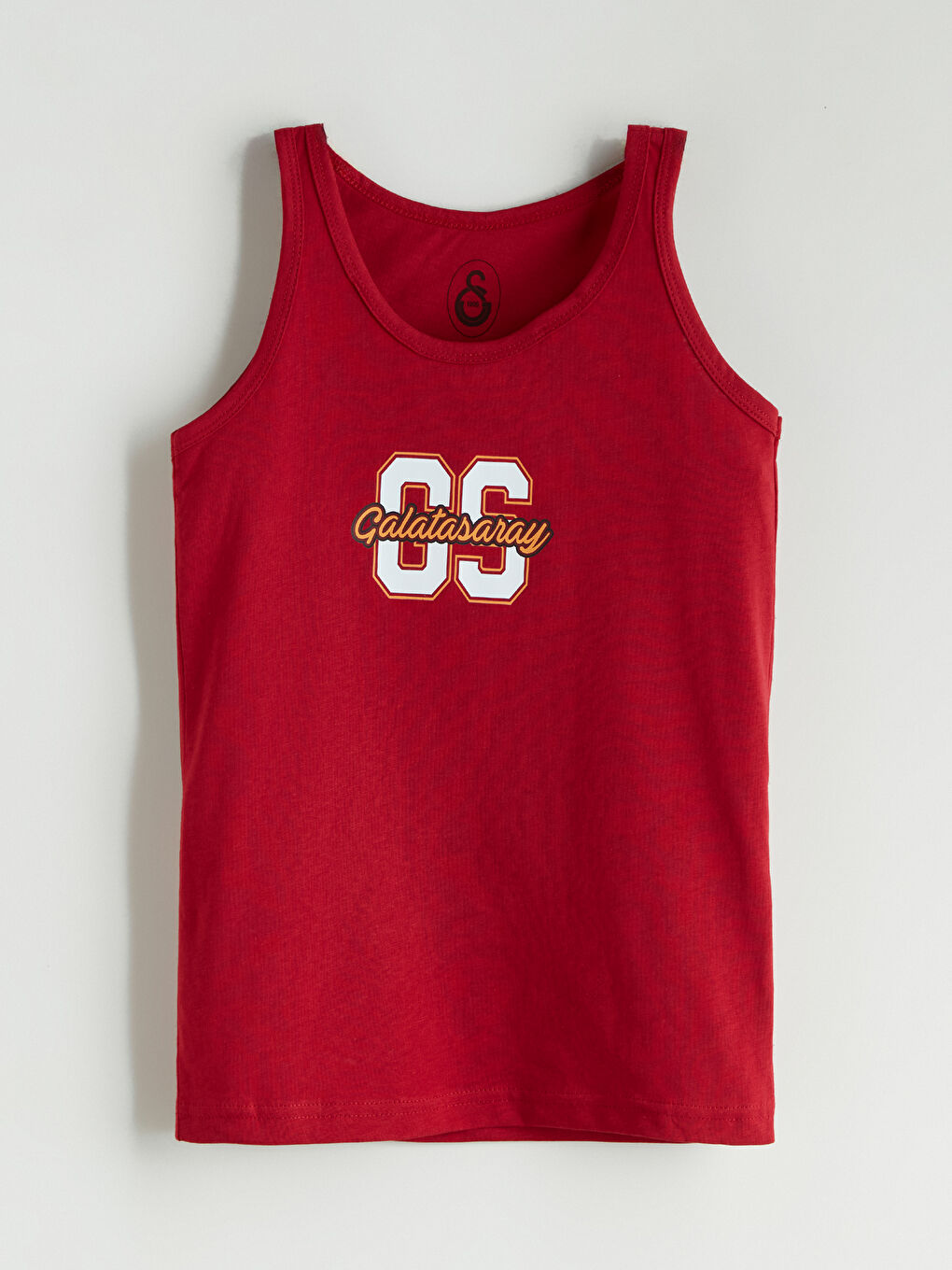 Kırmızı Bisiklet Yaka Galatasaray Baskılı Erkek Çocuk Atlet 2'li-1