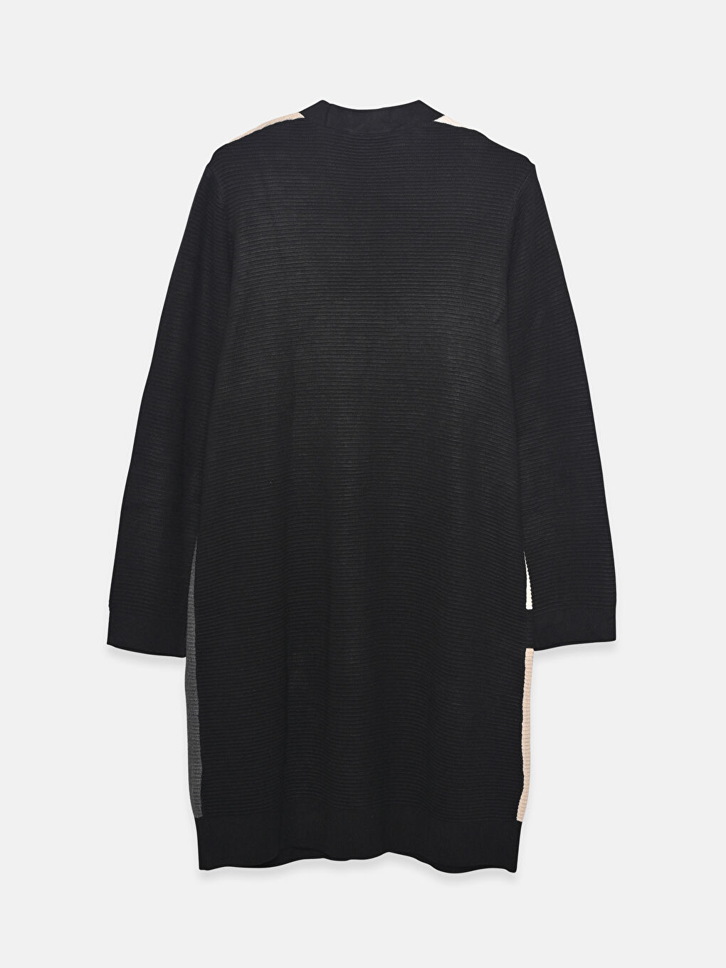 Pattern Thick Long Sleeve Cardigan Sweater-1