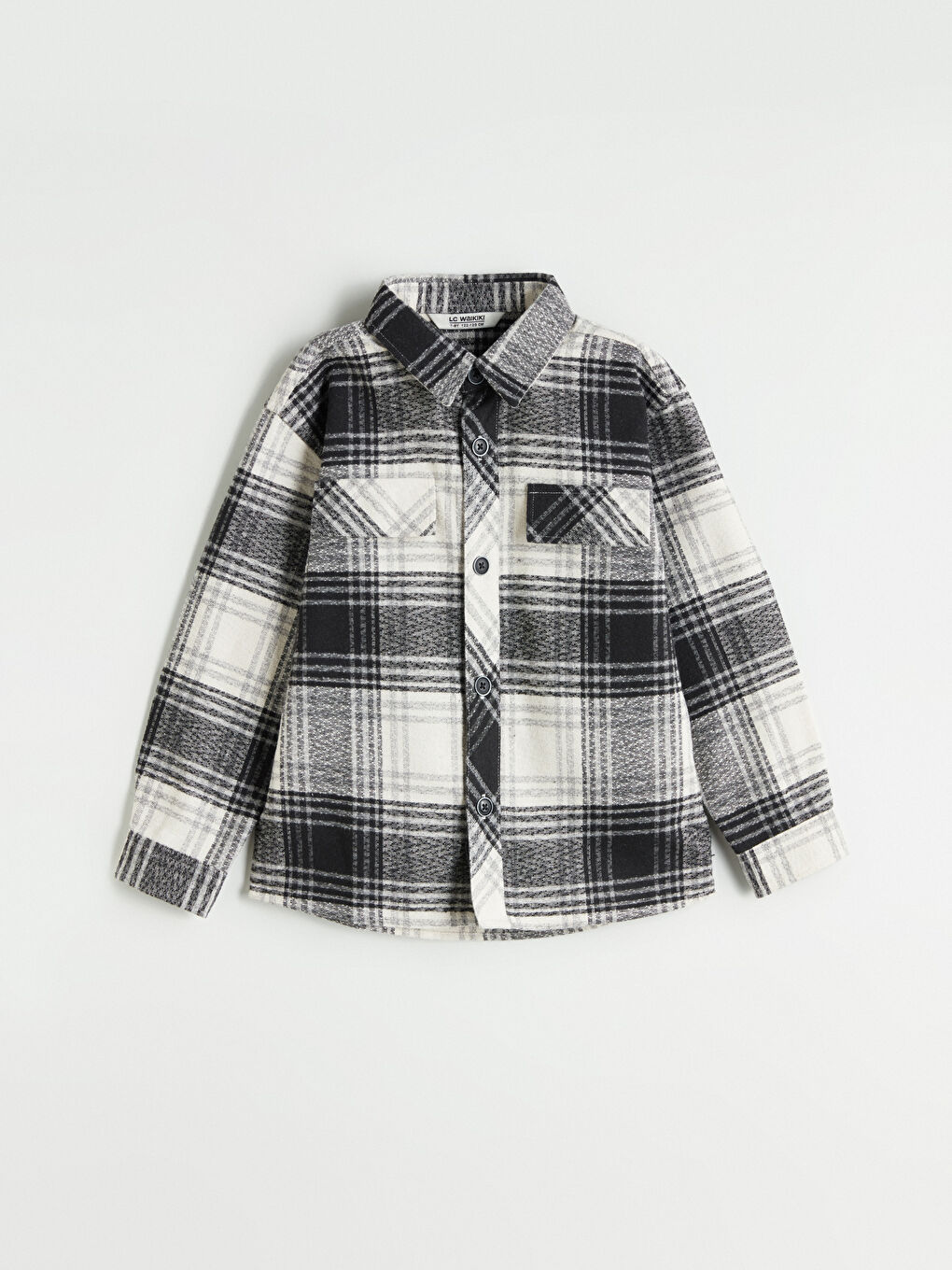 Loose Fit Plaid Boys' Shirt Jacket