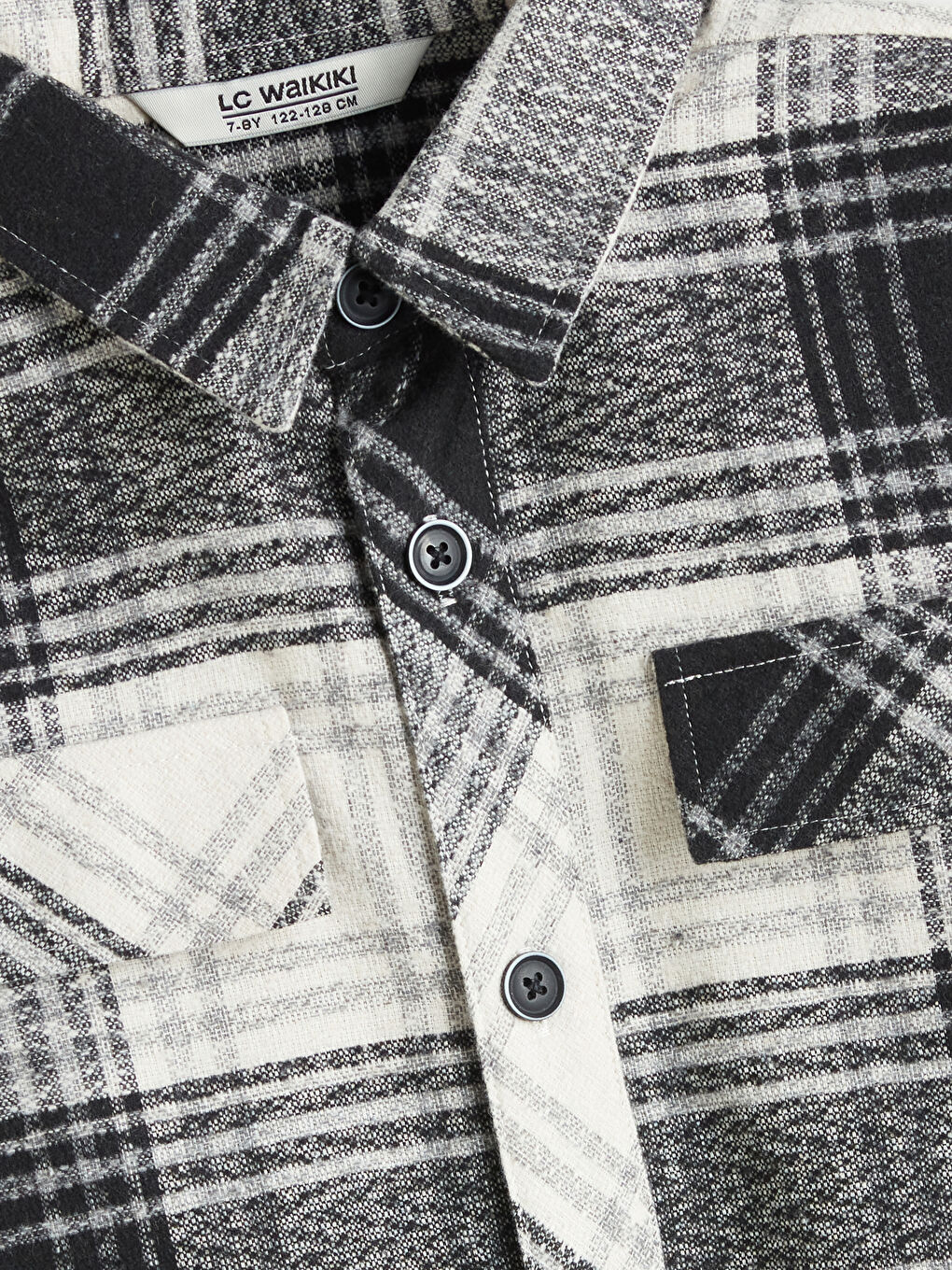 Loose Fit Plaid Boys' Shirt Jacket-1