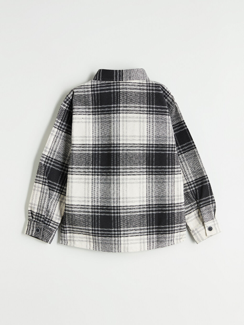 Loose Fit Plaid Boys' Shirt Jacket-2