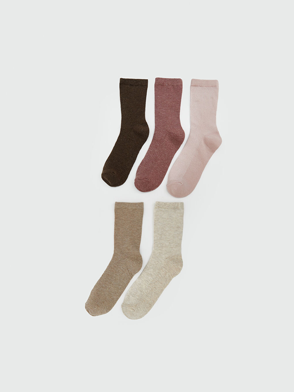 LCW DREAM Women's Plain Ankle Socks 5 Pack -W5BP65Z8-L9L