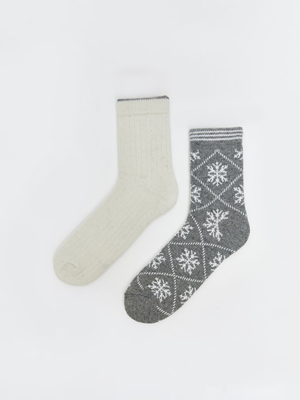 Wool Patterned Women's Sock Ankle Socks 2 Pack