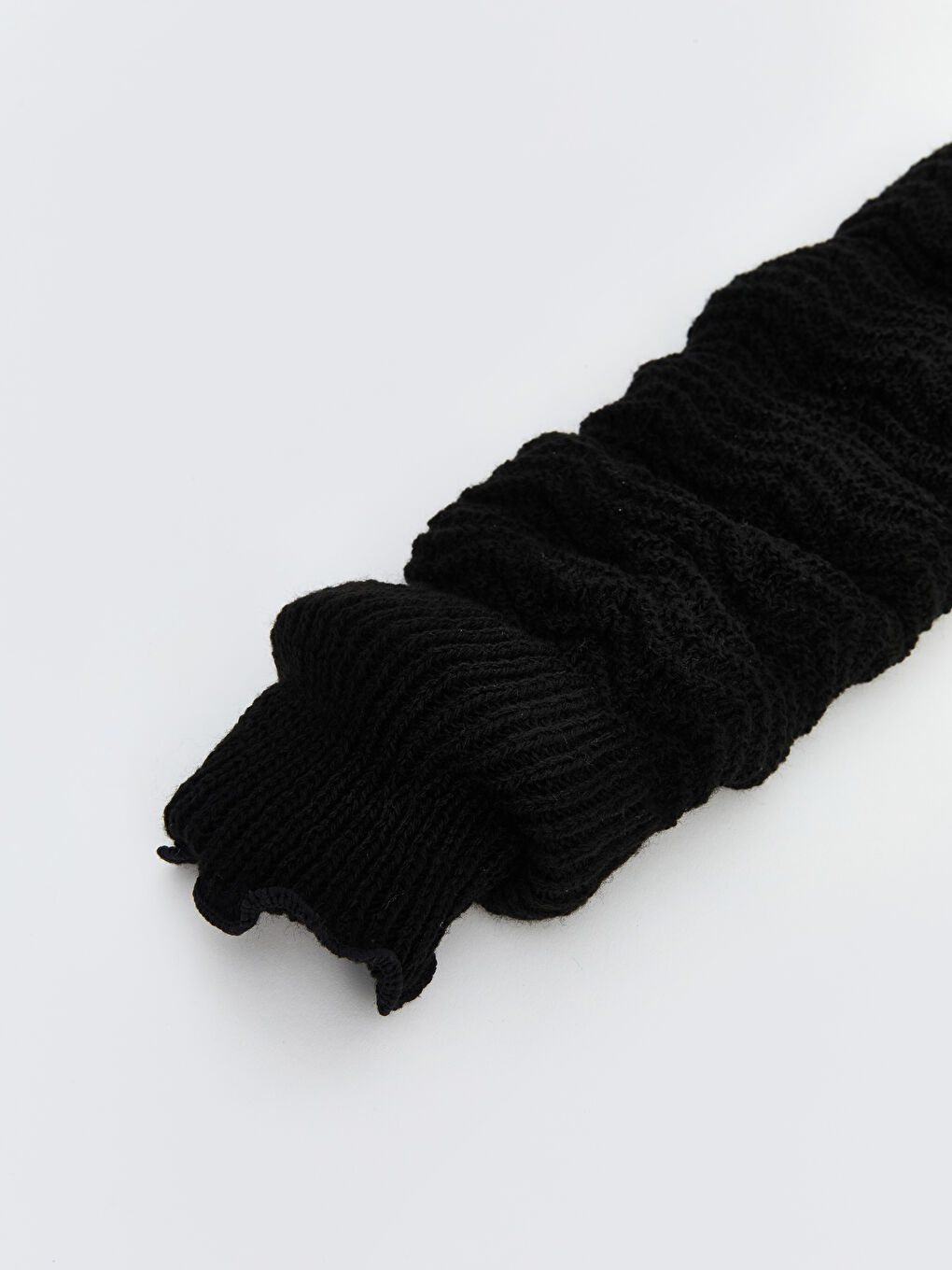 Siyah Kendinden Desenli Kadın Tozluk-1