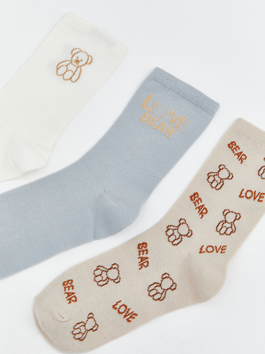 Woman ECRU Ankle Socks-1