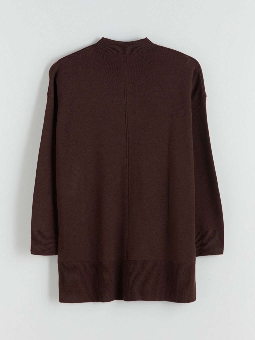Funnel Neck Oversize Women's Knitwear Tunic-5
