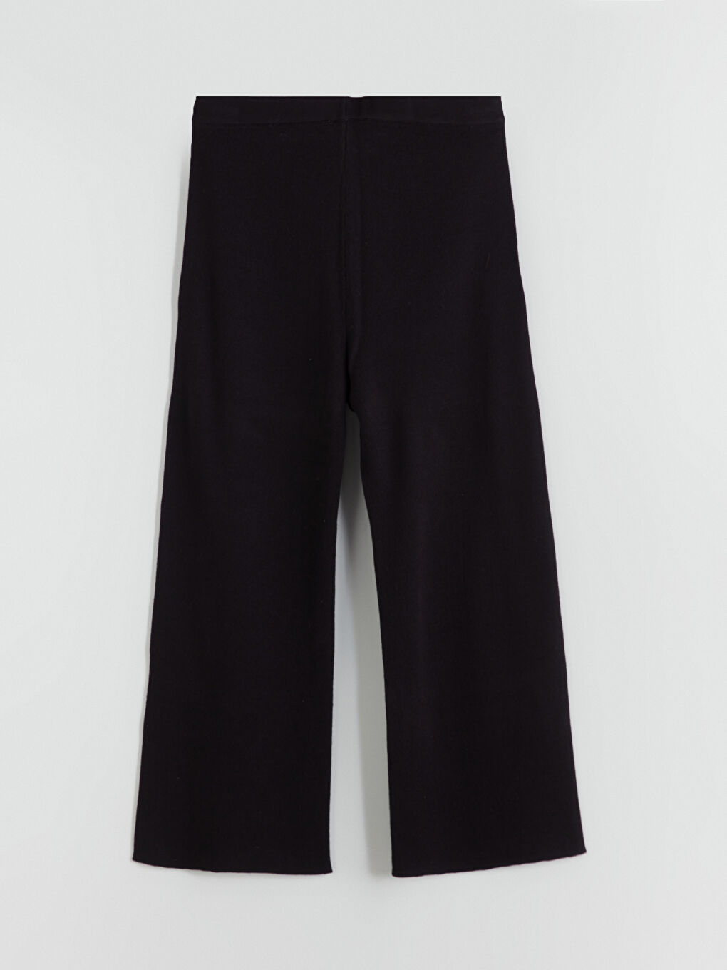 Elasticated Waist Wide Leg Women's Knitwear Trousers-5