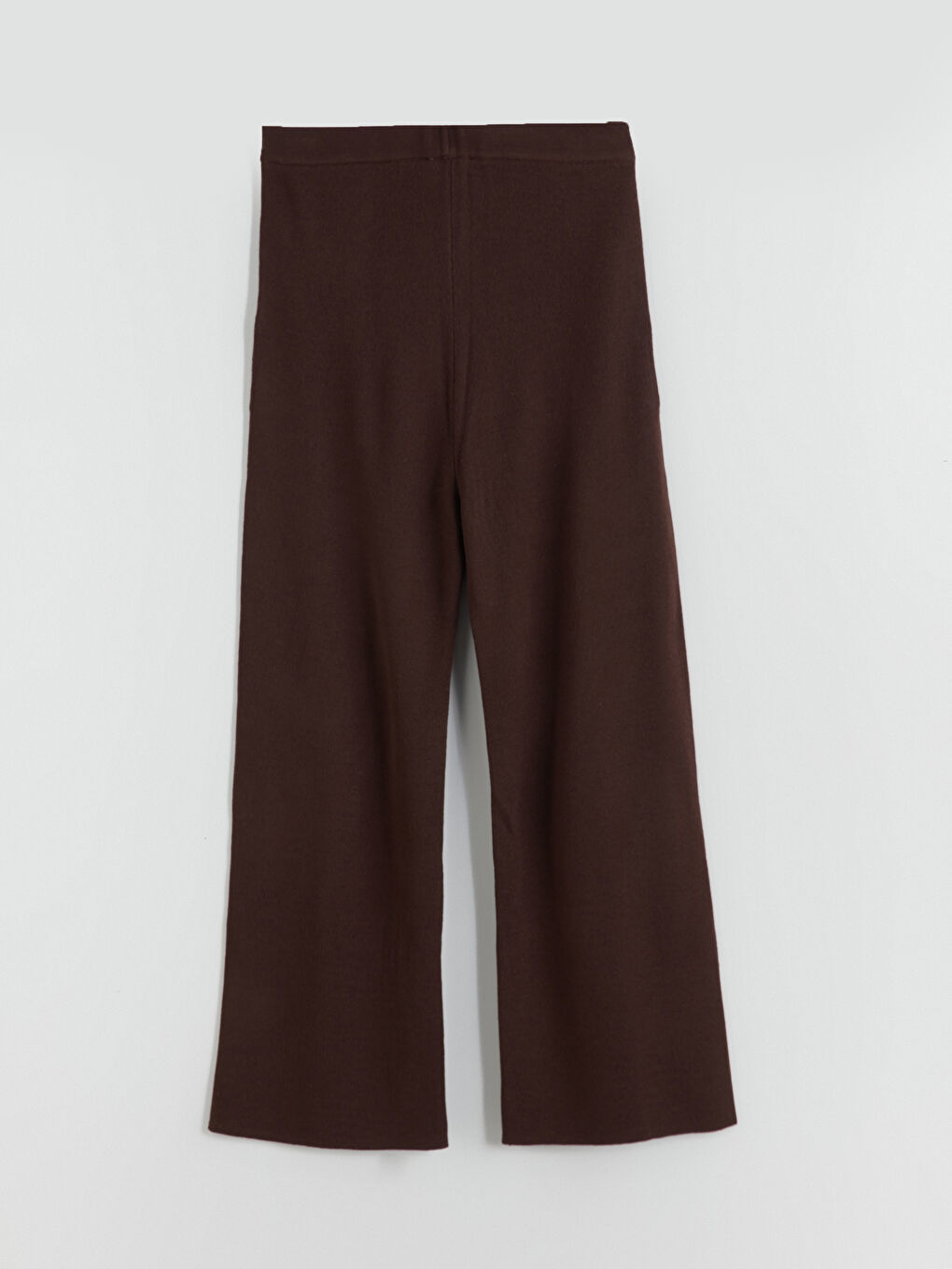Elasticated Waist Wide Leg Women's Knitwear Trousers-5