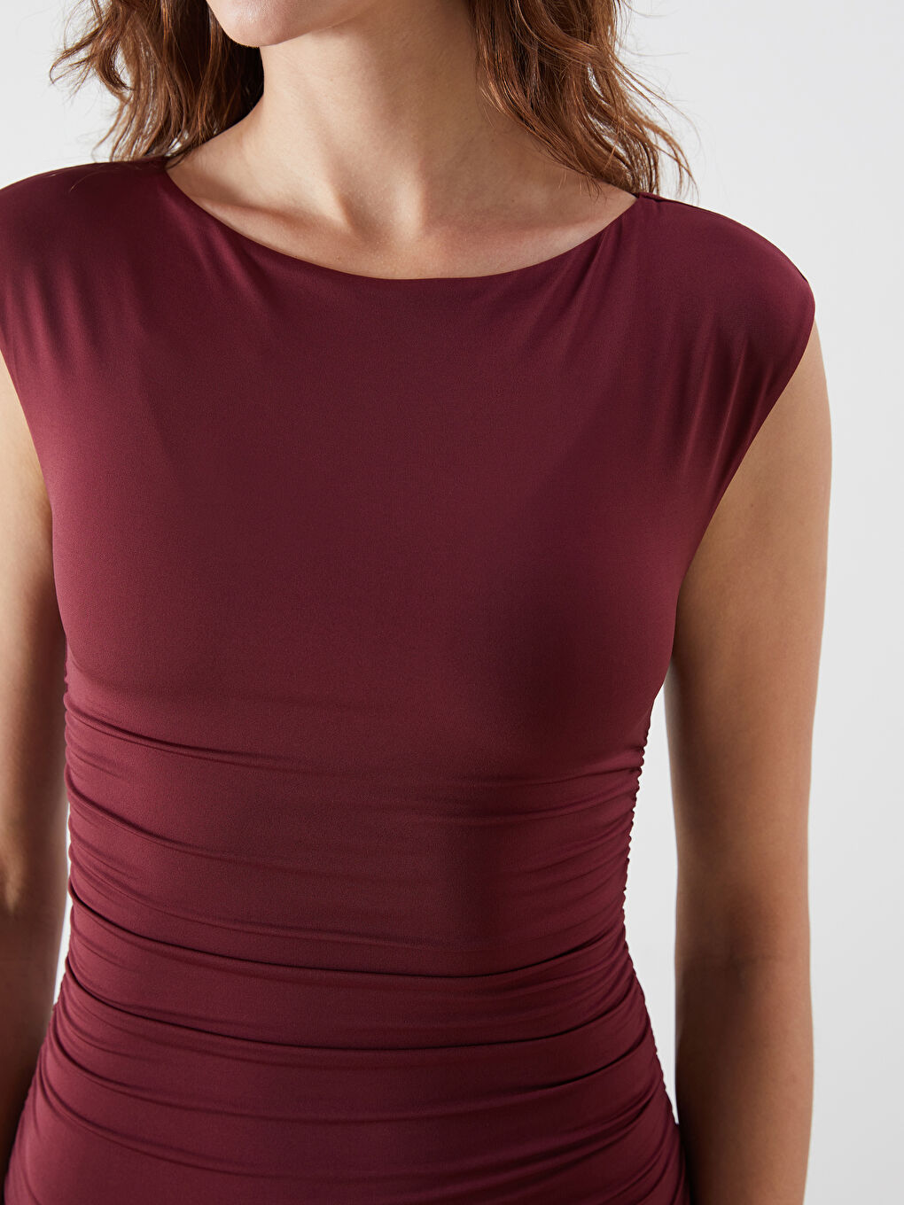 LCW Vision Woman BORDEAUX Dress -W5BQ55Z8-HMB