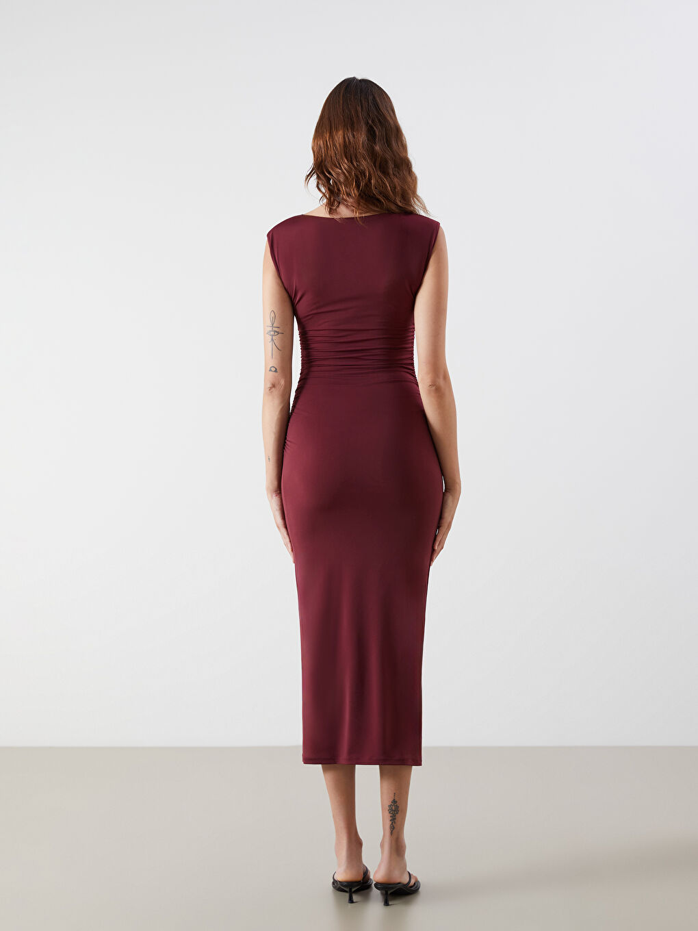 LCW Vision Woman BORDEAUX Dress -W5BQ55Z8-HMB