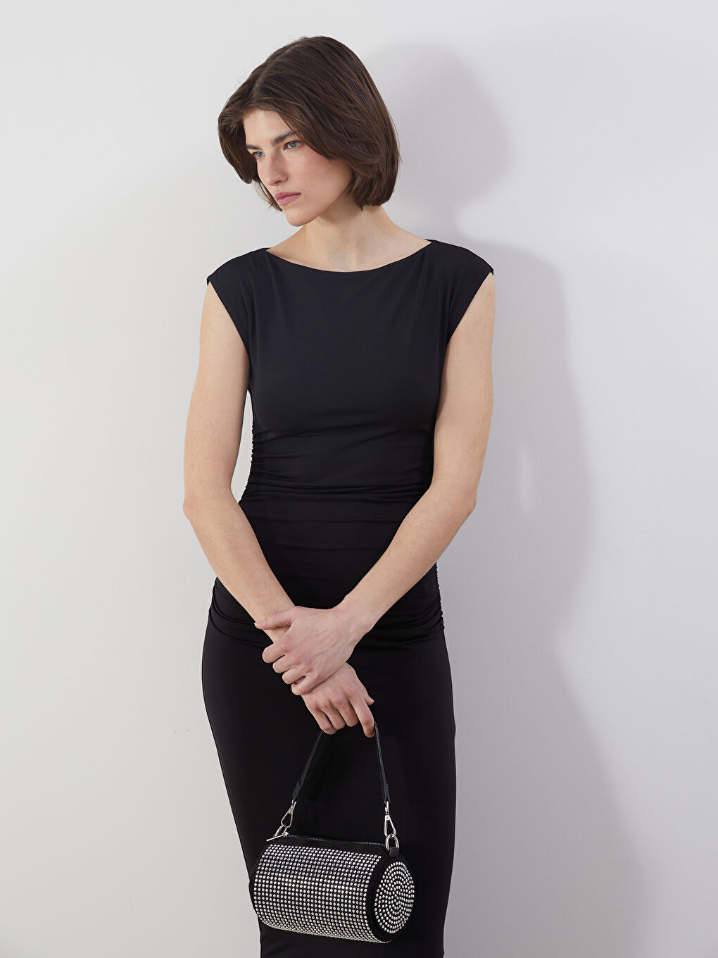 LCW Vision Woman BLACK Dress -W5BQ55Z8-CVL