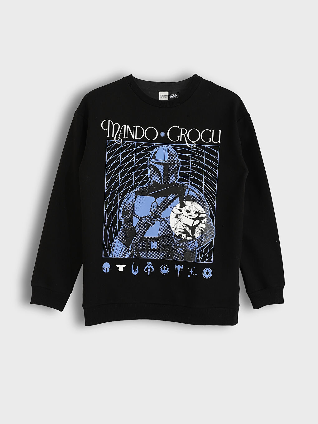 Crew Neck Star Wars Printed Sweatshirt