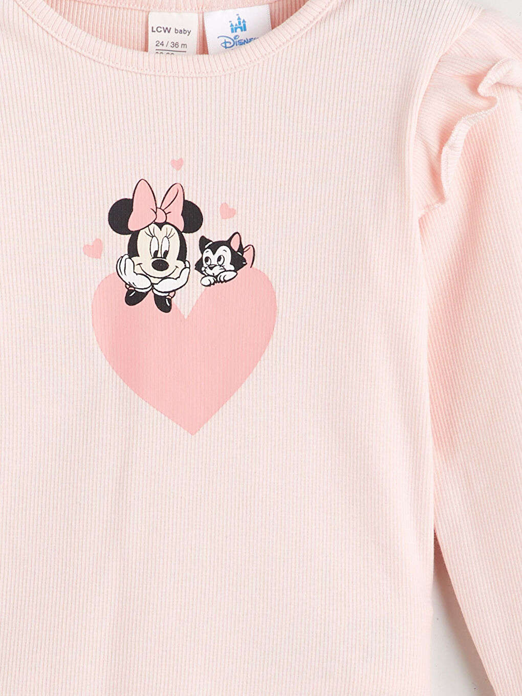 LCW baby Crew Neck Minnie Mouse Printed Baby Girls' Pyjama Set -W5BQ68Z1-FRA