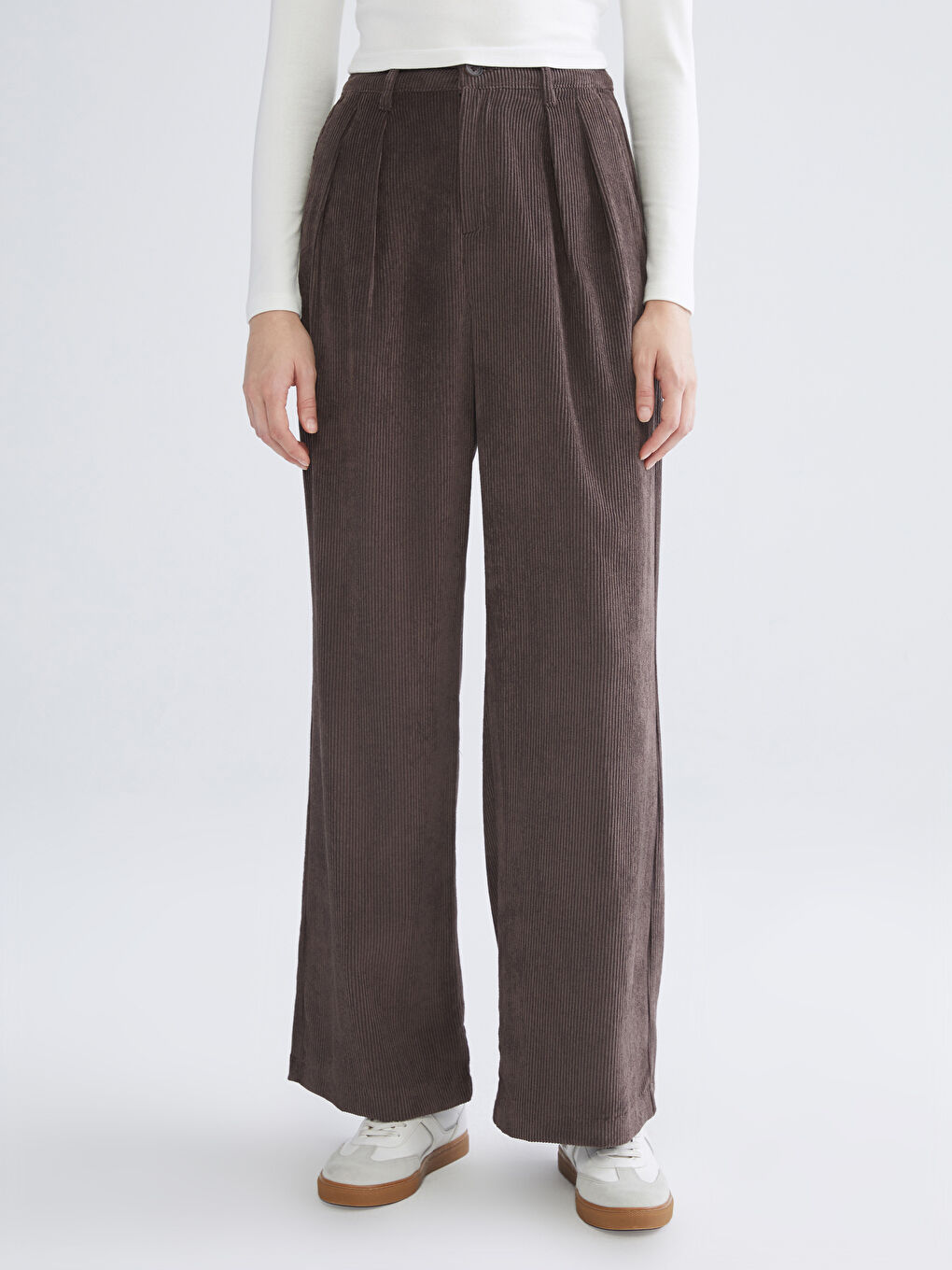 Woman BROWN Trousers-1