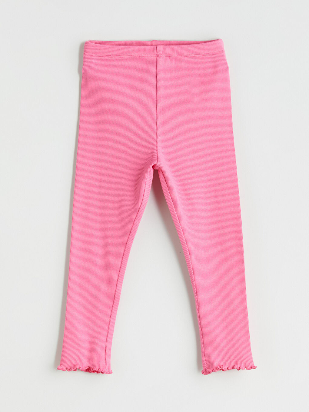 Pembe Beli Lastikli Kız Bebek Tayt