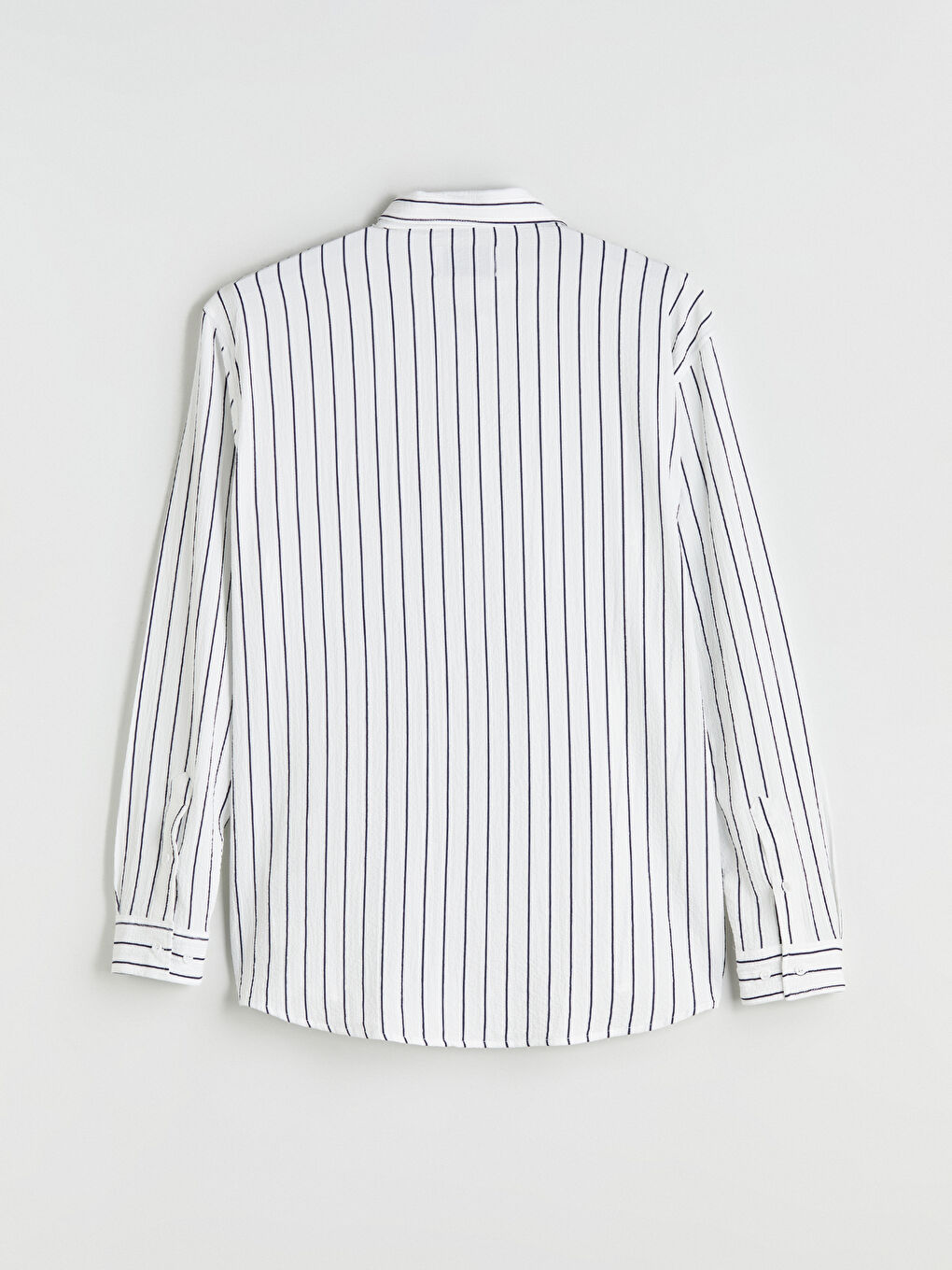 Chemise Rayée à Manches Longues pour Hommes Coupe Régulière-5