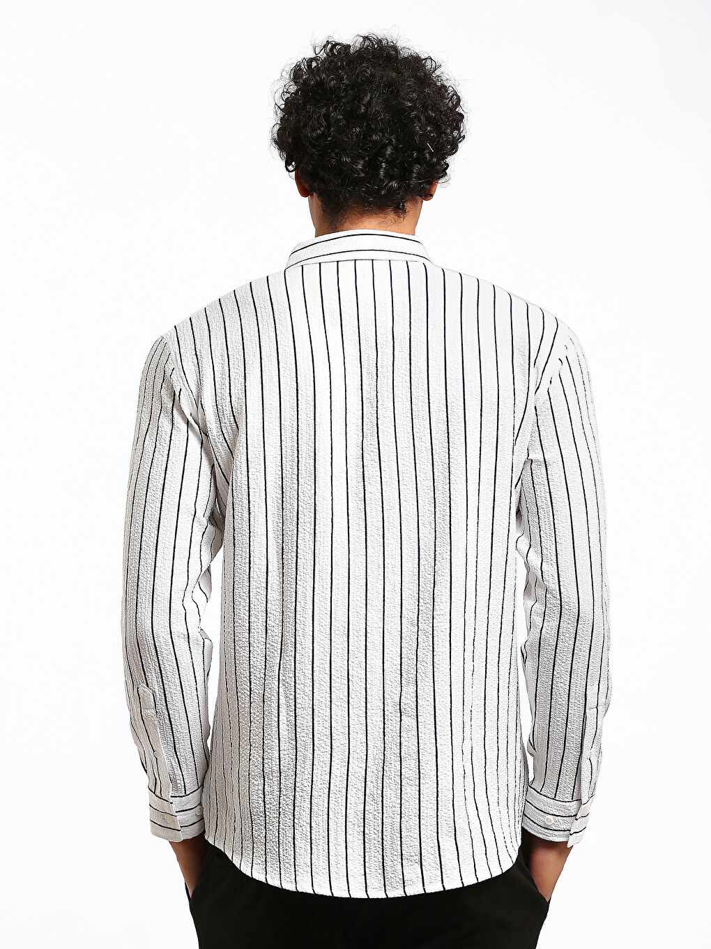 Cămașă Regular Fit cu Mânecă Lungă Vărgată pentru Bărbați-4