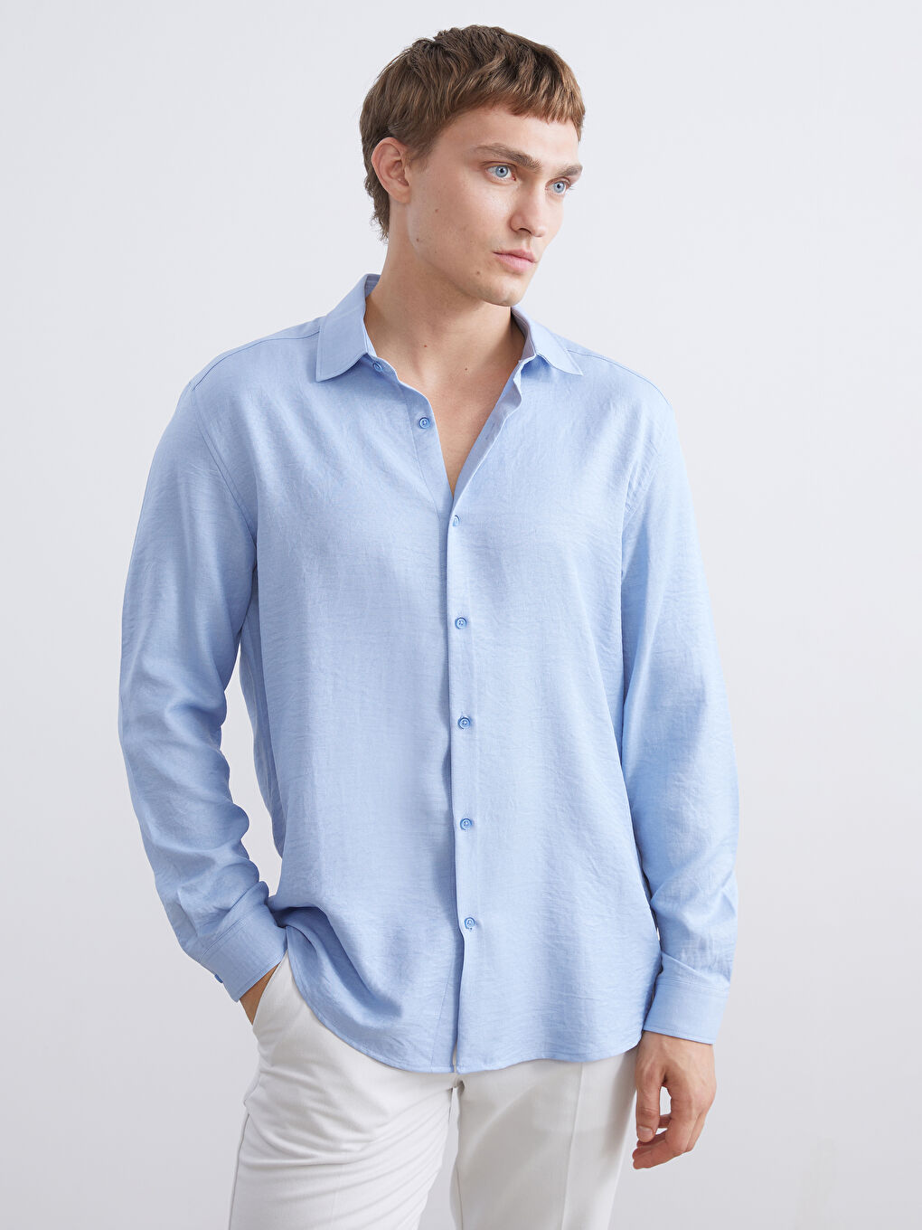 Chemise à Manches Longues Coupe Régulière pour Hommes